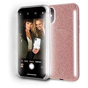 LuMee DUO Rose Gold Glitter Light Phone Case